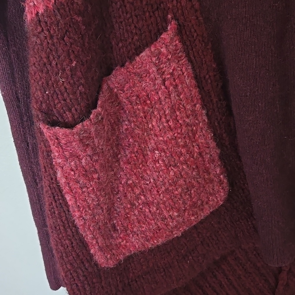 Smartwool | Maroon Moon Ridge Sweater Wrap Size Small - Picture 7 of 10